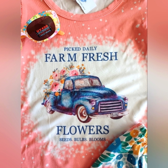 Farm Fresh Flutter Sleeve and Ruffles Outfit in Pink - Picture 3 of 4